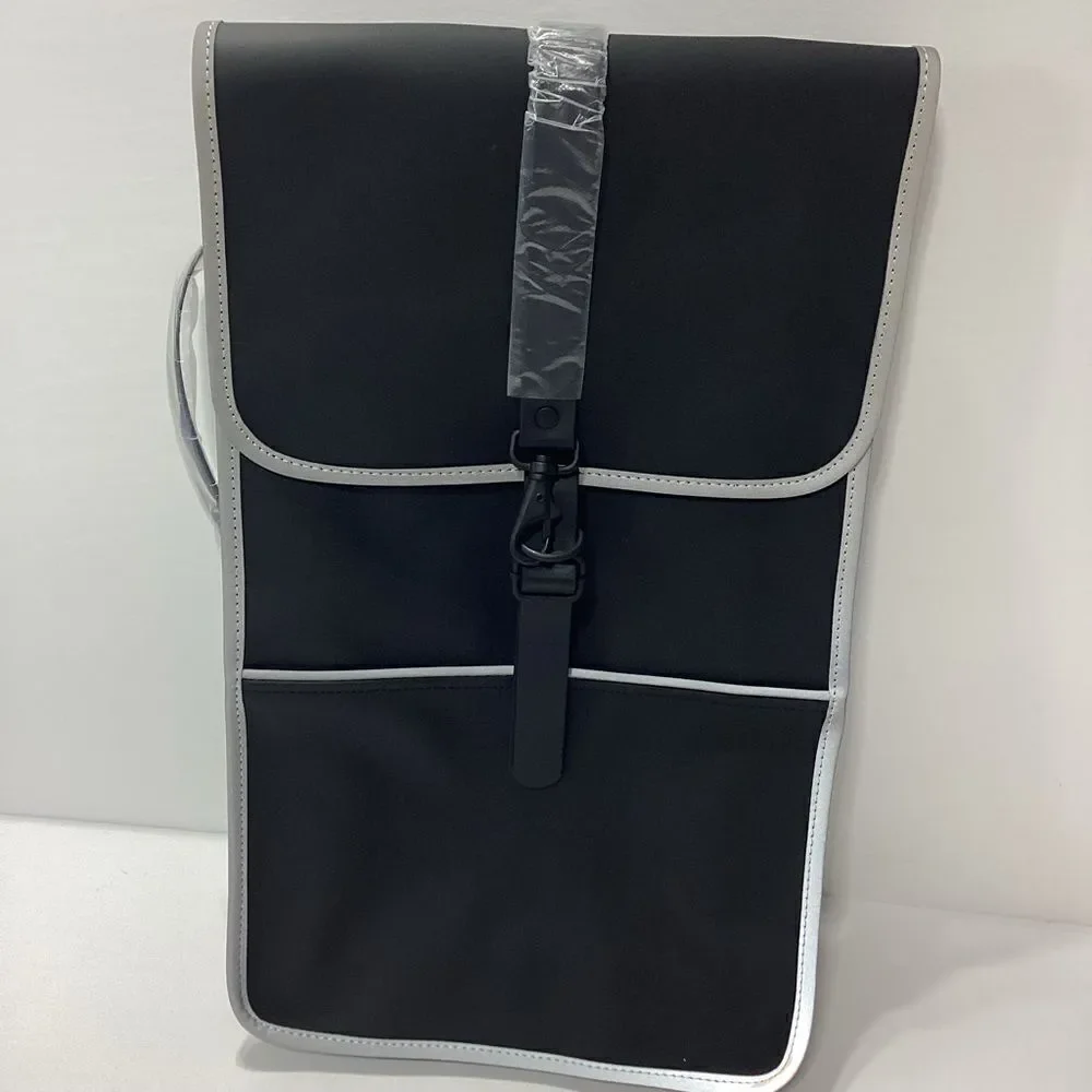Rains Brand Black Reflective Waterproof Backpack Bag New